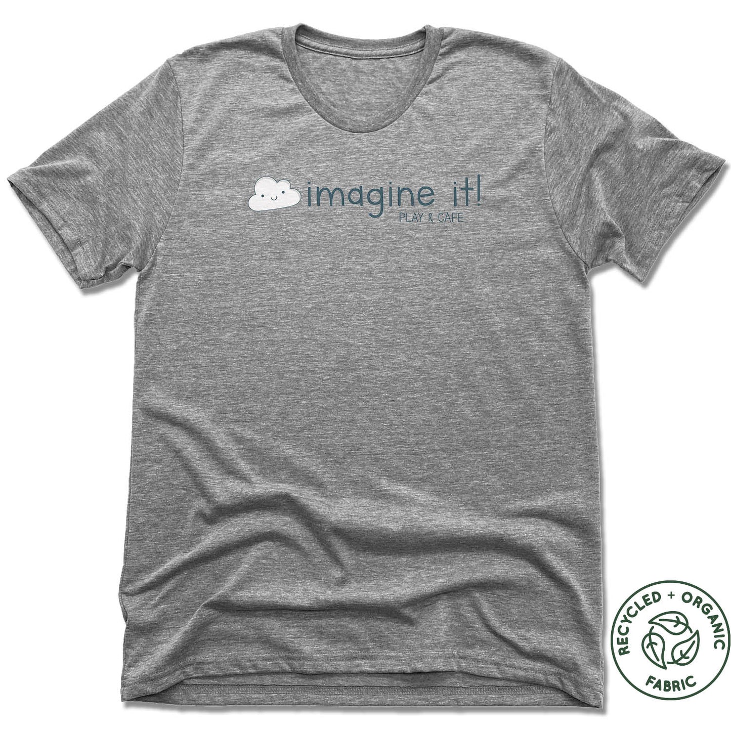 IMAGINE IT! PLAY & CAFE | UNISEX GRAY Recycled Tri-Blend | LOGO