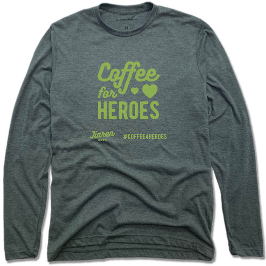 JIAREN CAFE | UNISEX LONG SLEEVE TEE | COFFEE FOR HEROES