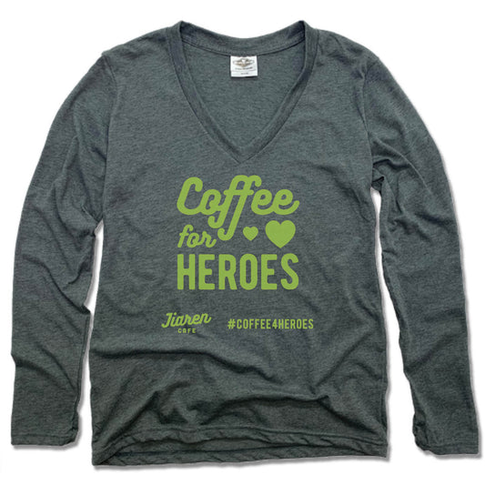 JIAREN CAFE | LADIES' LONG SLEEVE TEE | COFFEE FOR HEROES
