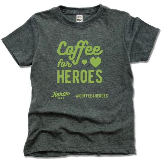 JIAREN CAFE | KIDS TEE | COFFEE FOR HEROES