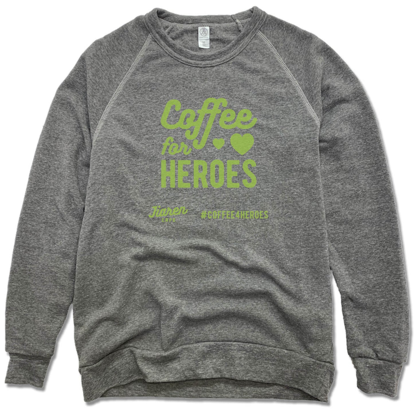 JIAREN CAFE | FLEECE SWEATSHIRT | COFFEE FOR HEROES