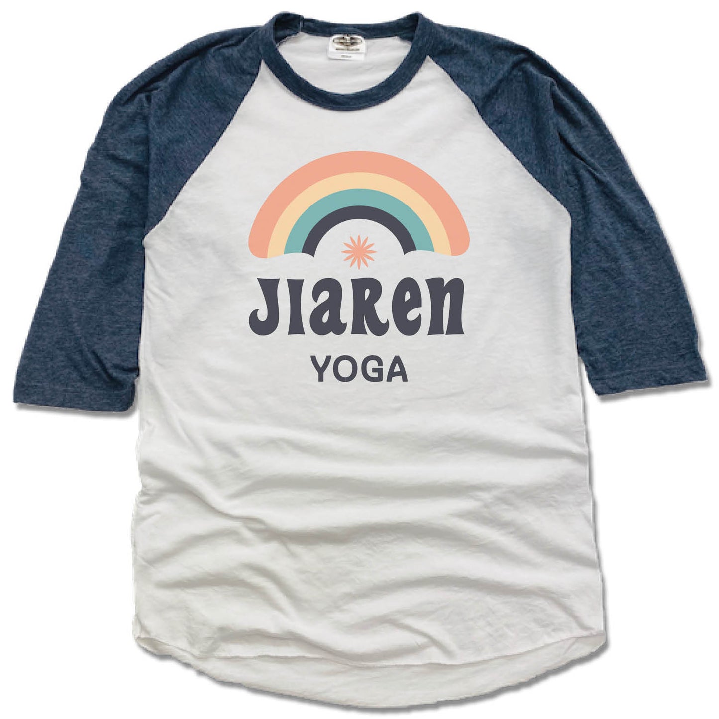 JIAREN YOGA STUDIO | NAVY 3/4 SLEEVE | COLOR LOGO