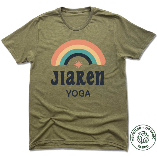 JIAREN YOGA STUDIO | UNISEX OLIVE Recycled Tri-Blend | COLOR LOGO