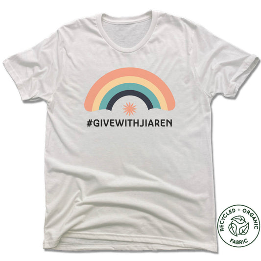 JIAREN YOGA STUDIO | UNISEX WHITE Recycled Tri-Blend | GIVEWITHJIAREN