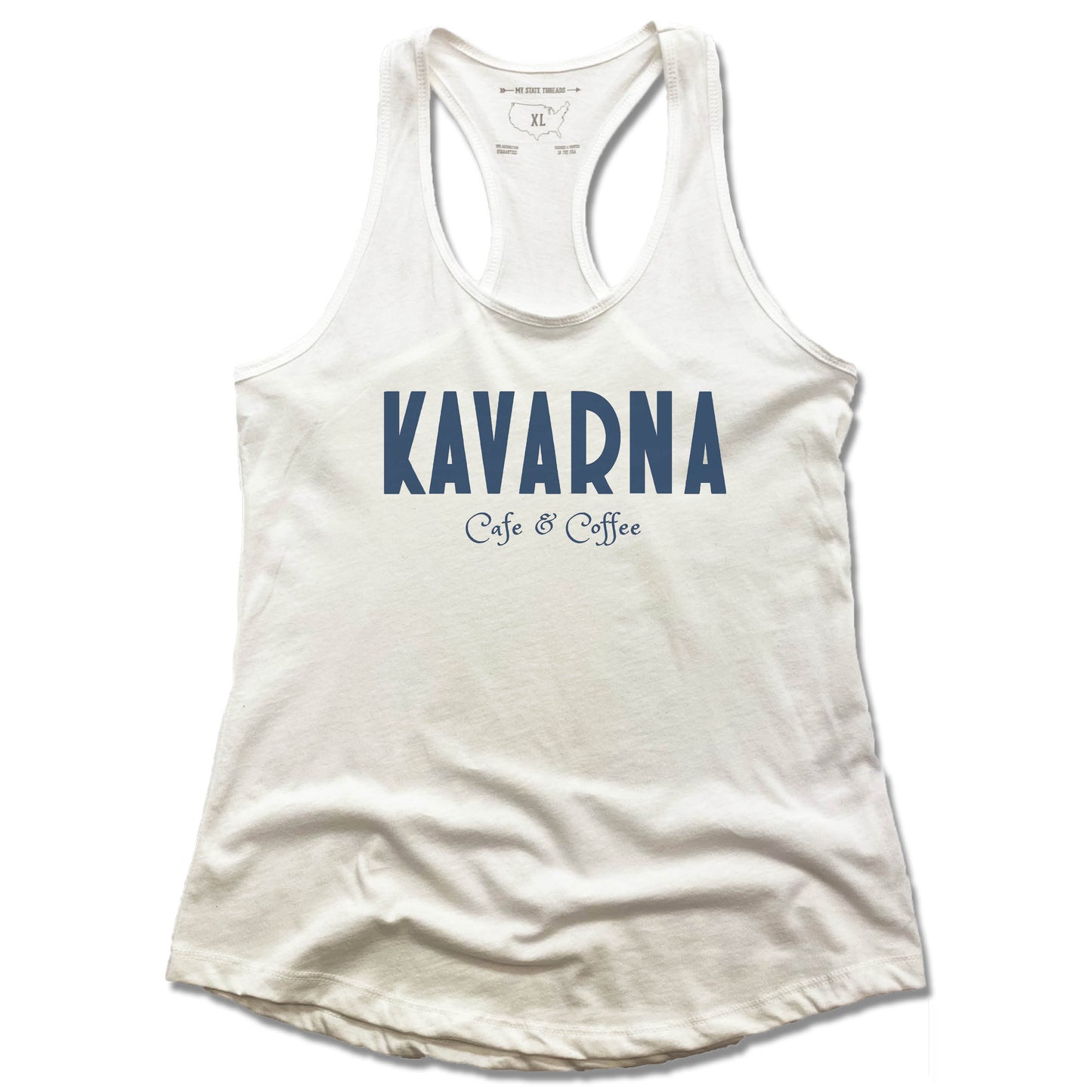KAVARNA | LADIES WHITE TANK | LOGO