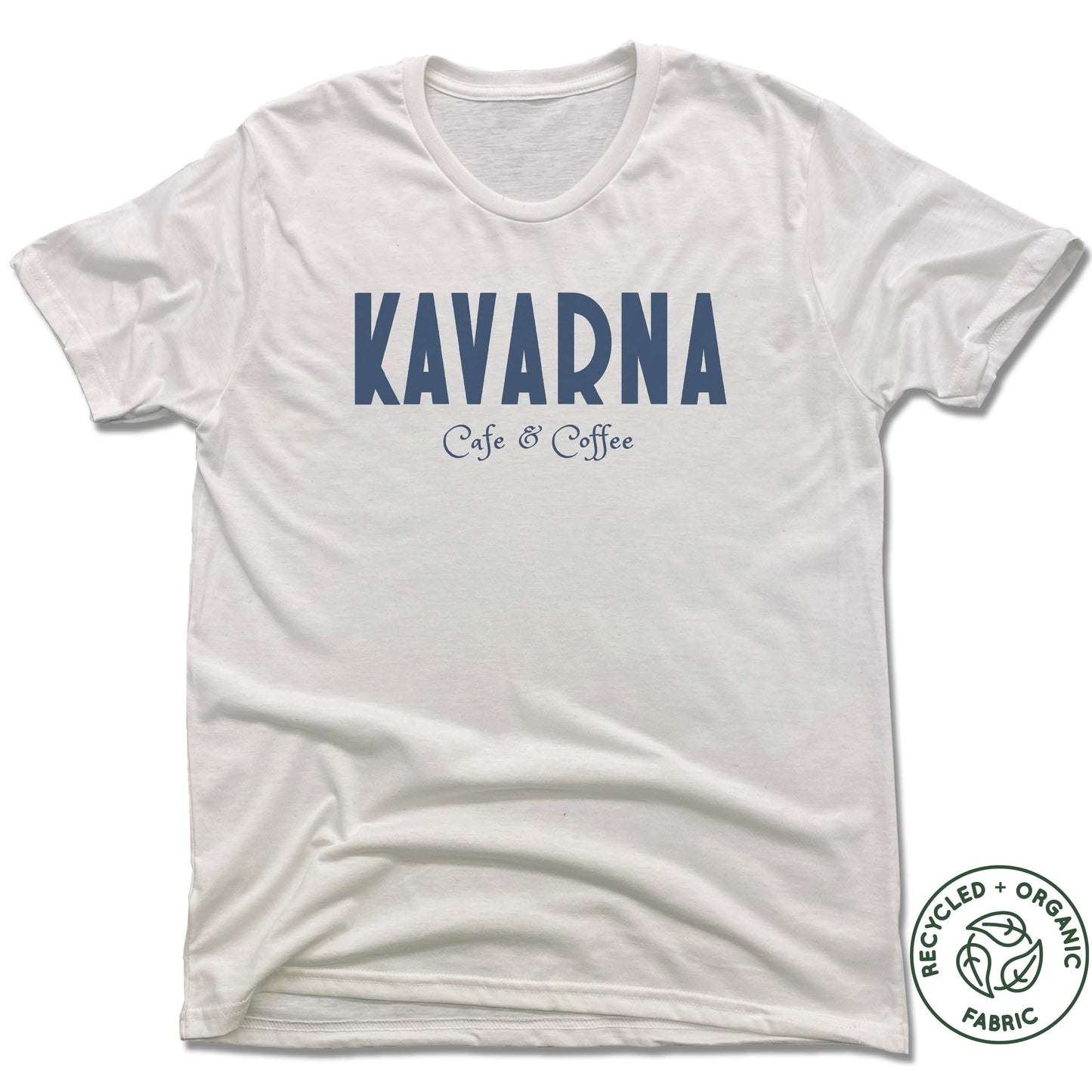 KAVARNA | UNISEX WHITE Recycled Tri-Blend | LOGO