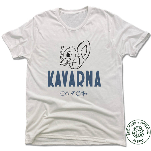 KAVARNA | UNISEX WHITE Recycled Tri-Blend | SQUIRREL