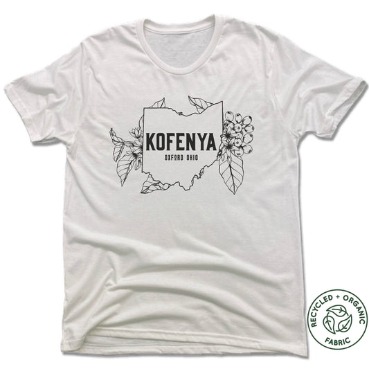 KOFENYA COFFEE | UNISEX WHITE Recycled Tri-Blend | OXFORD OHIO