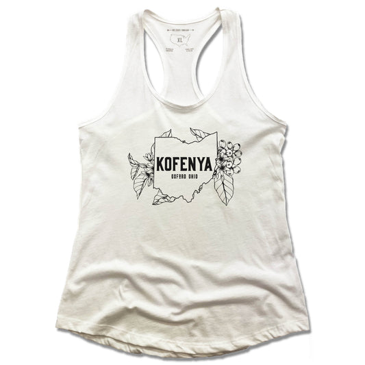 KOFENYA COFFEE | LADIES WHITE TANK | OXFORD OHIO