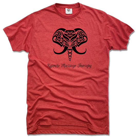 KYANITE MASSAGE THERAPY | UNISEX RED TEE | ELEPHANT