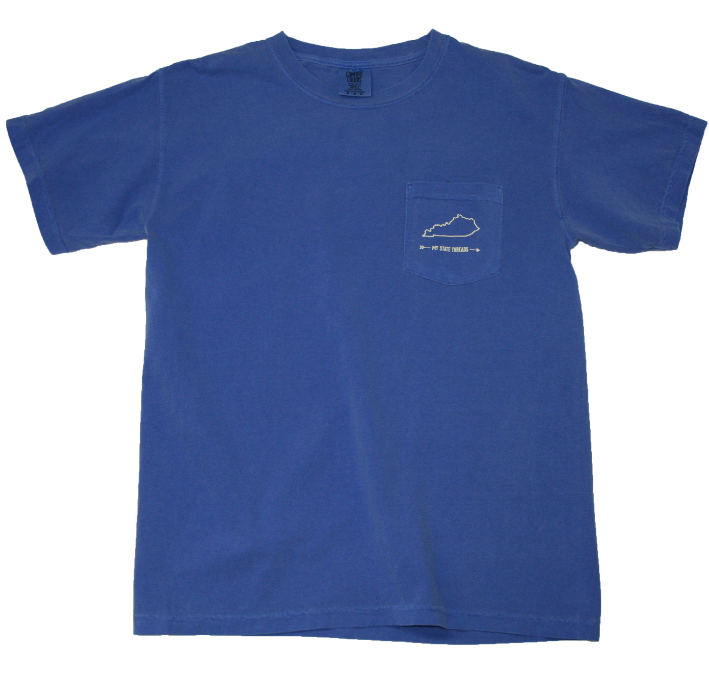 KENTUCKY BLUE POCKET TEE | OUTLINE | PALE YELLOW