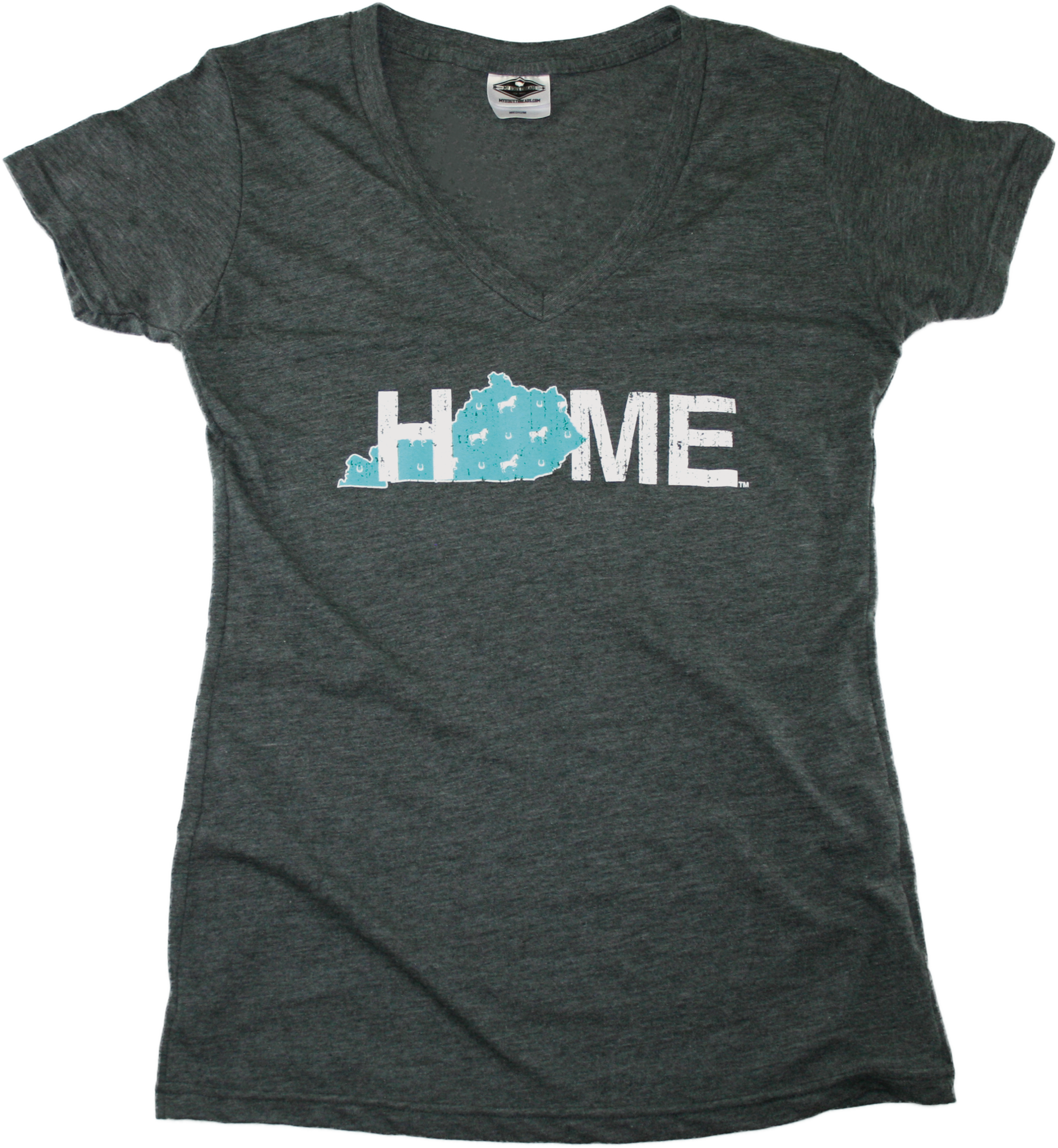 KENTUCKY LADIES V-NECK | HOME | HORSE PATTERN - My State Threads
