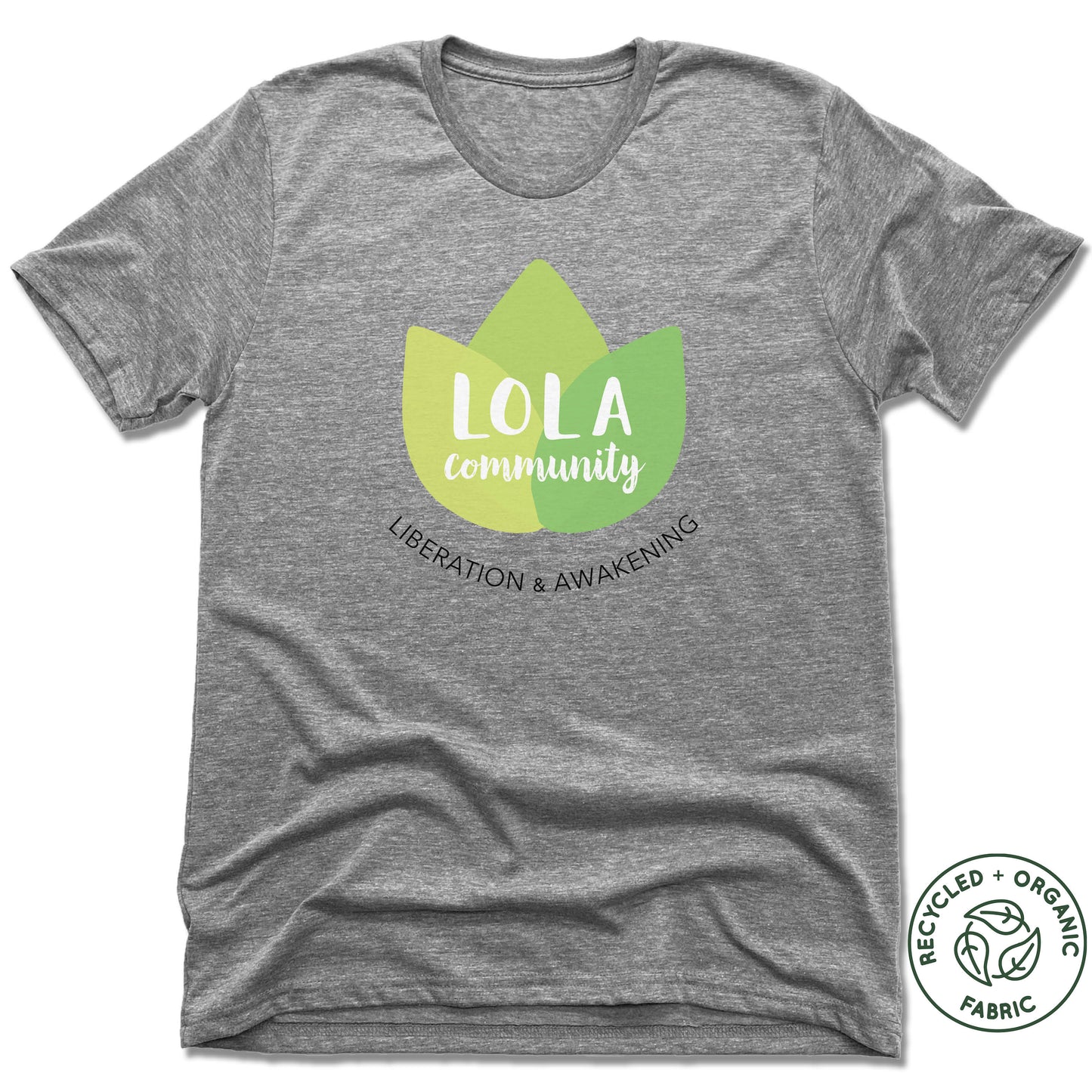 LIL OMM YOGA | UNISEX GRAY Recycled Tri-Blend | COLOR LOGO
