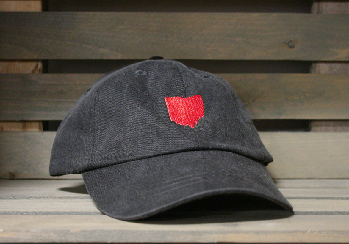 OHIO BLACK HAT | STATE ONLY | RED