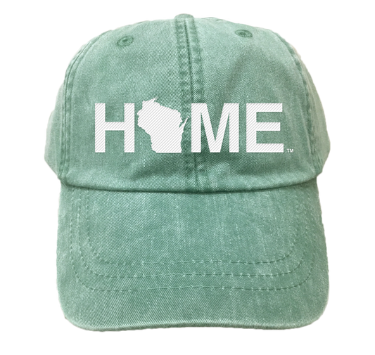 Wisconsin Vintage Green HAT | HOME | WHITE