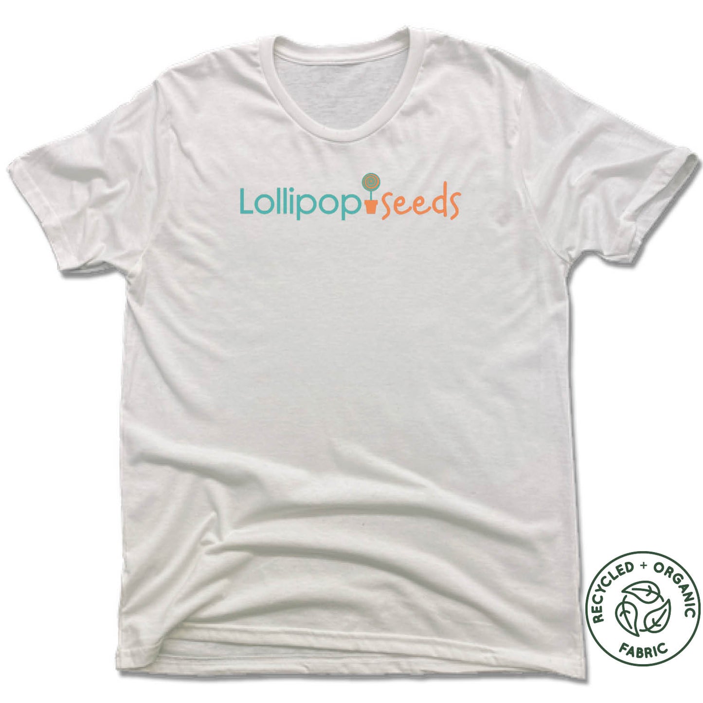 LOLLIPOP SEEDS | UNISEX WHITE Recycled Tri-Blend | LOGO