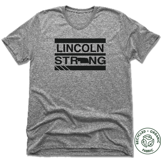 KD DESIGNS | UNISEX GRAY Recycled Tri-Blend | LINCOLN STRONG
