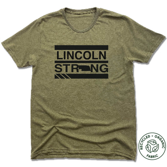KD DESIGNS | UNISEX OLIVE Recycled Tri-Blend | LINCOLN STRONG