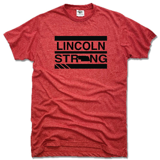 KD DESIGNS | UNISEX RED TEE | LINCOLN STRONG
