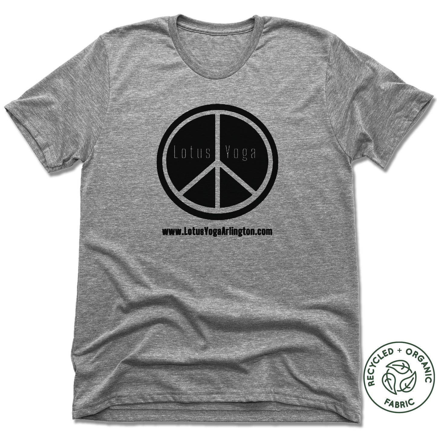 LOTUS YOGA STUDIO | UNISEX GRAY Recycled Tri-Blend | LOGO