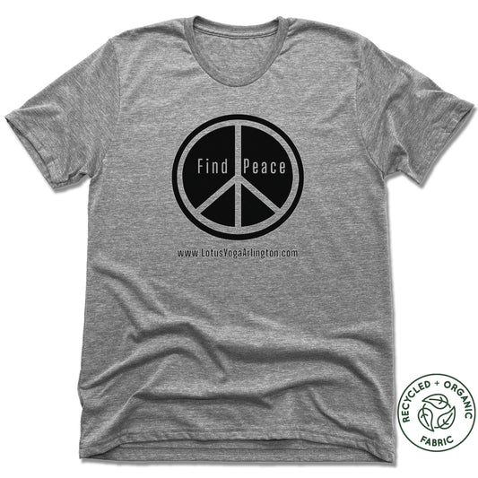 LOTUS YOGA STUDIO | UNISEX GRAY Recycled Tri-Blend | FIND PEACE