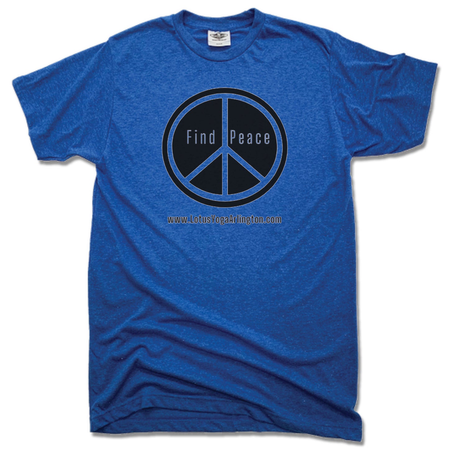 LOTUS YOGA STUDIO | UNISEX BLUE TEE | FIND PEACE