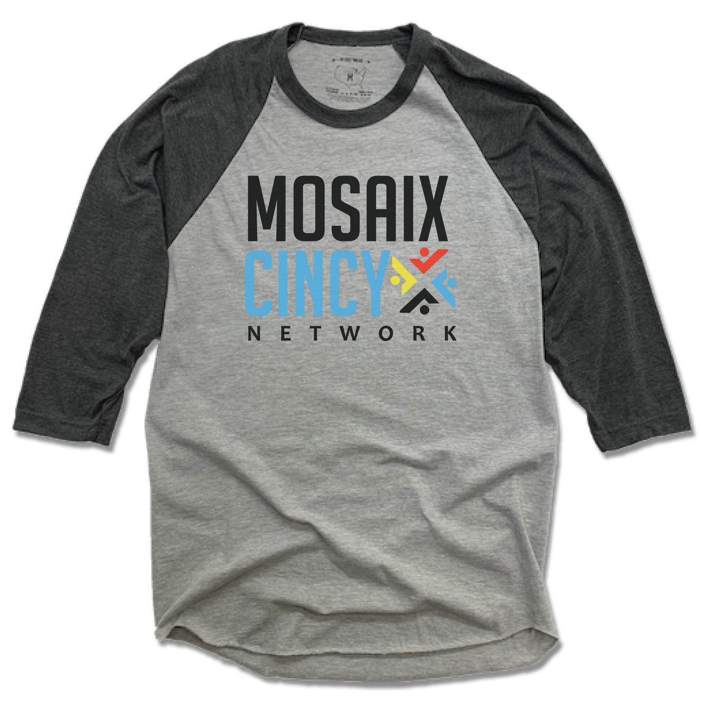 MOSAIX CINCY NETWORK | GRAY 3/4 SLEEVE | COLOR LOGO