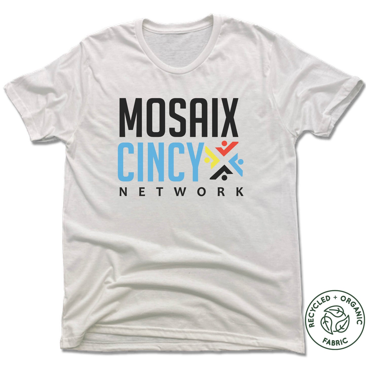 MOSAIX CINCY NETWORK | UNISEX WHITE Recycled Tri-Blend | COLOR LOGO
