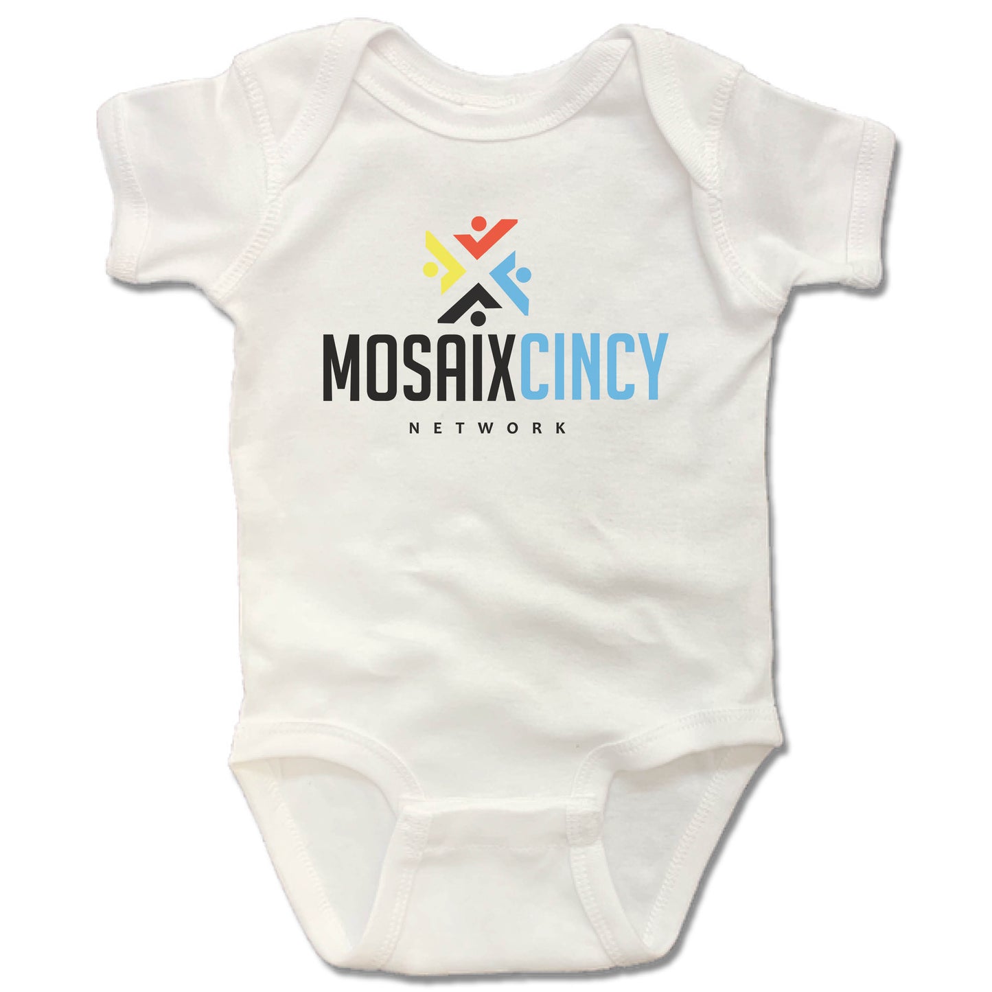 MOSAIX CINCY NETWORK | WHITE ONESIE | LOGO