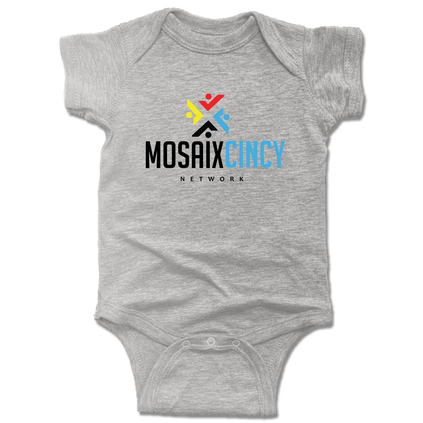 MOSAIX CINCY NETWORK | GRAY ONESIE | LOGO