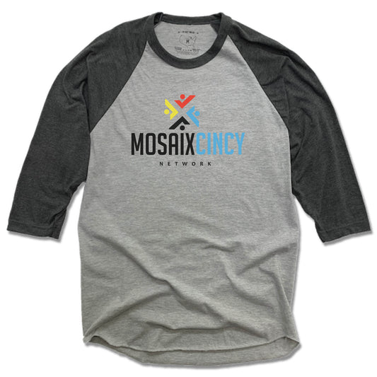 MOSAIX CINCY NETWORK | GRAY 3/4 SLEEVE | LOGO