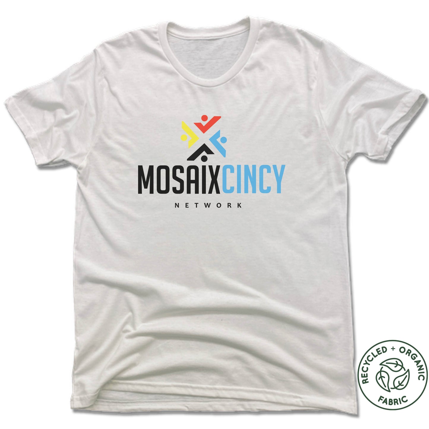 MOSAIX CINCY NETWORK | UNISEX WHITE Recycled Tri-Blend | LOGO