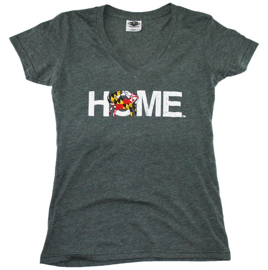 MARYLAND LADIES V-NECK | HOME | CRAB - My State Threads