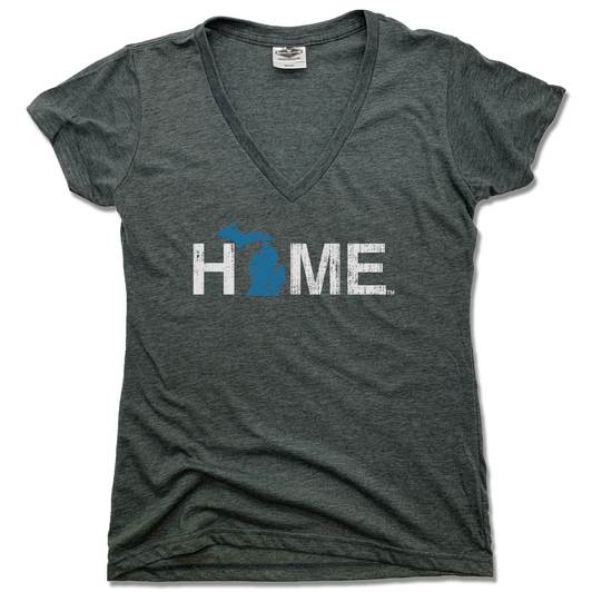 Ladies' Michigan HOME Blue V-Neck Tee