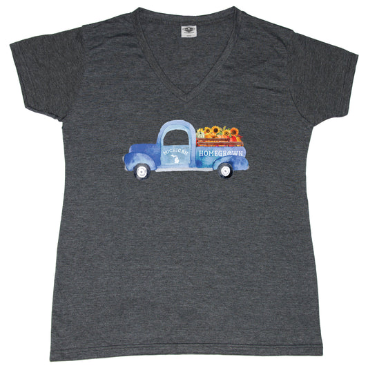 Michigan Fall Homegrown Truck - Ladies' Tee