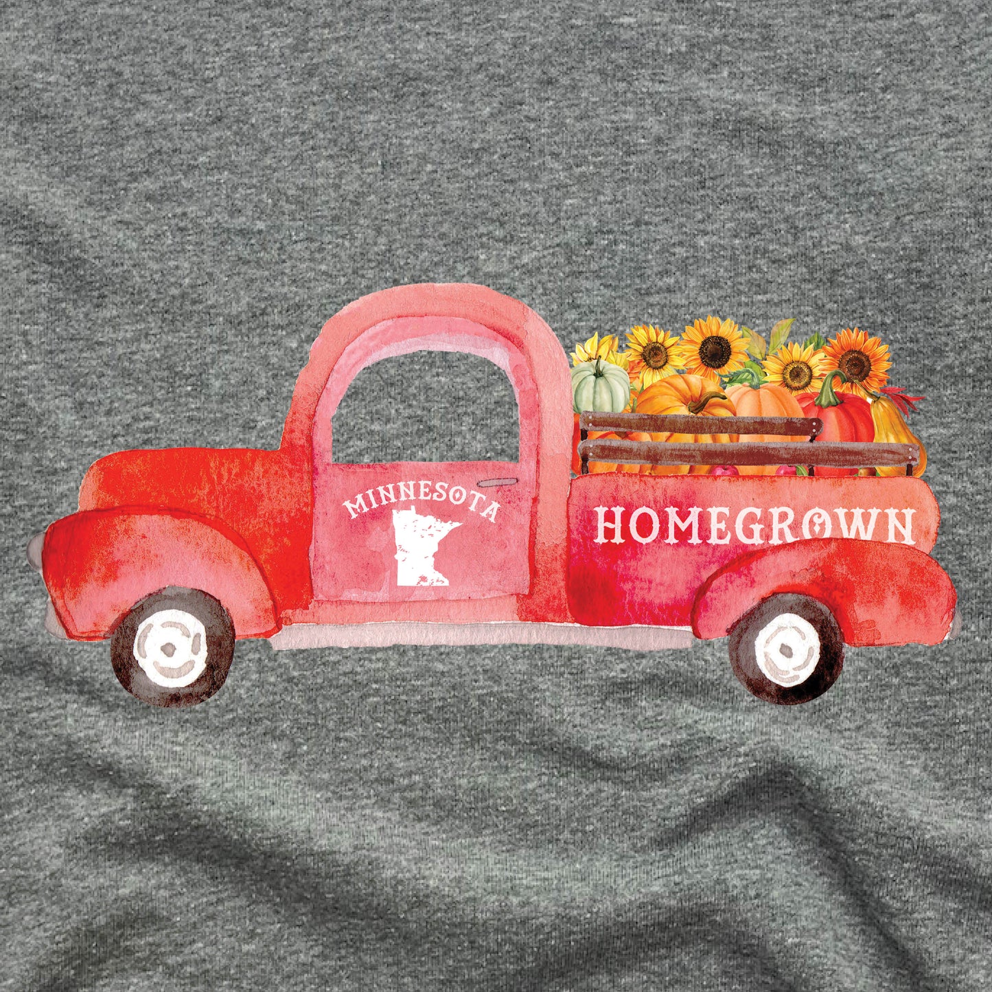Minnesota Fall Homegrown Truck - Fleece Sweatshirt