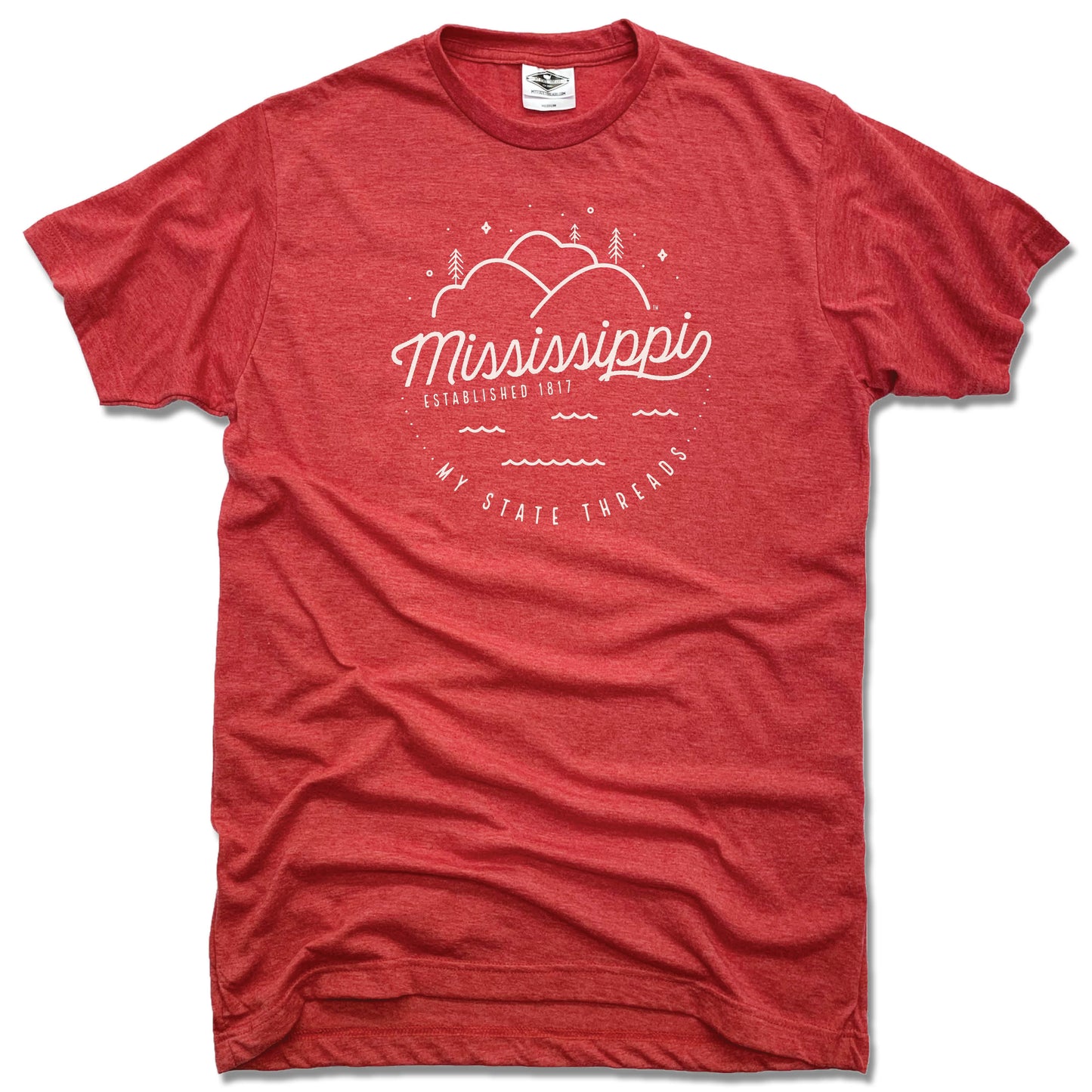 MISSISSIPPI | UNISEX RED TEE | CREST