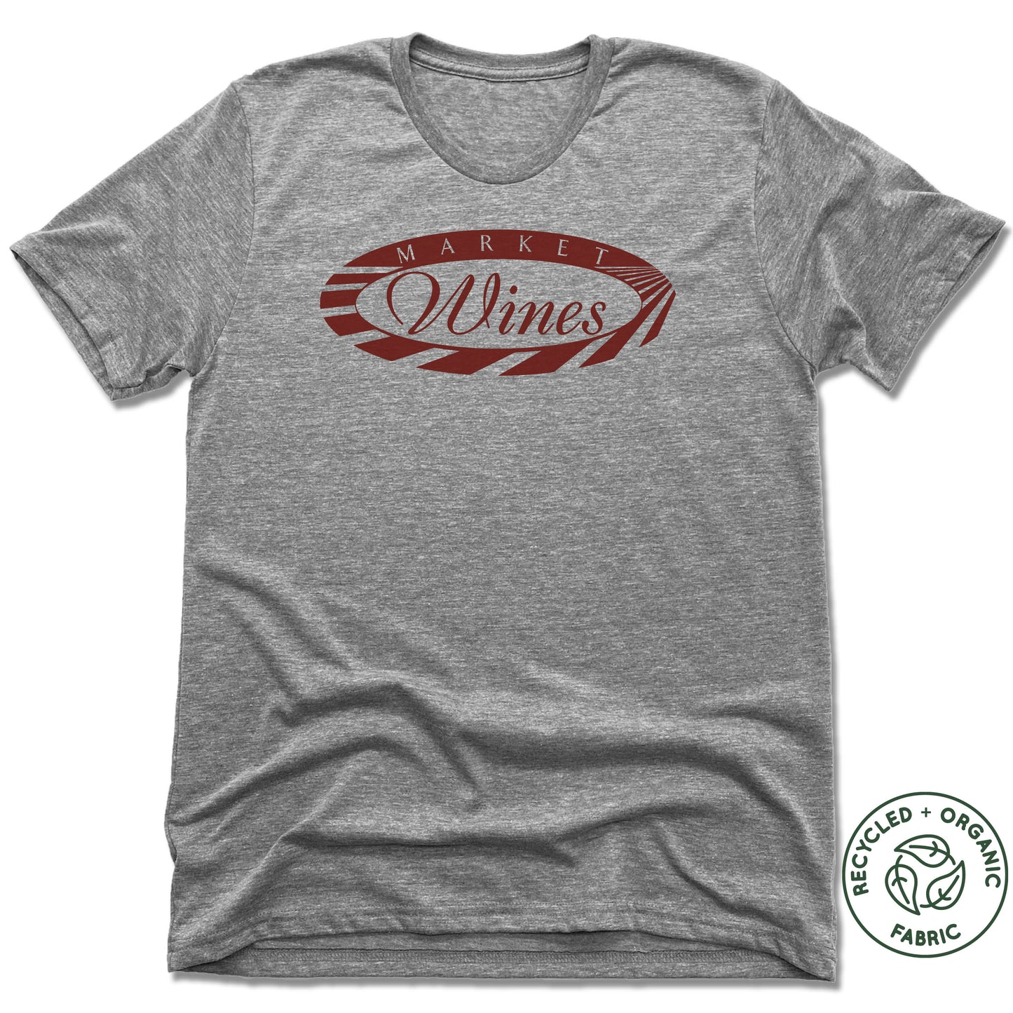 MARKET WINES | UNISEX GRAY Recycled Tri-Blend | LOGO