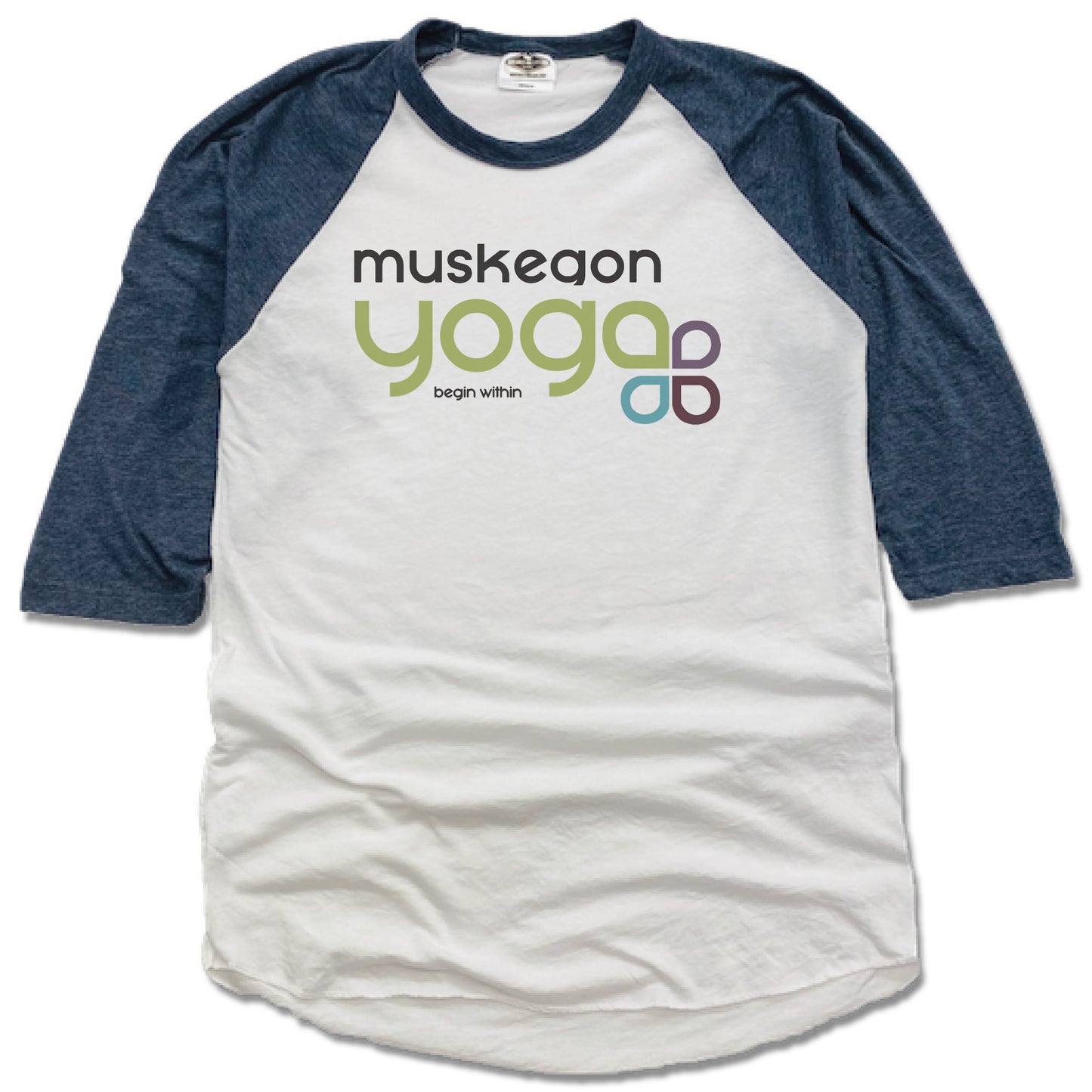Muskegon Yoga | NAVY 3/4 SLEEVE | Begin Within