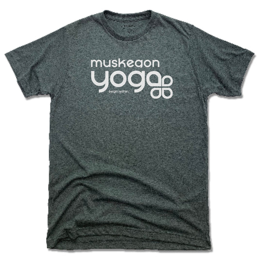 Muskegon Yoga | UNISEX TEE | Begin Within White