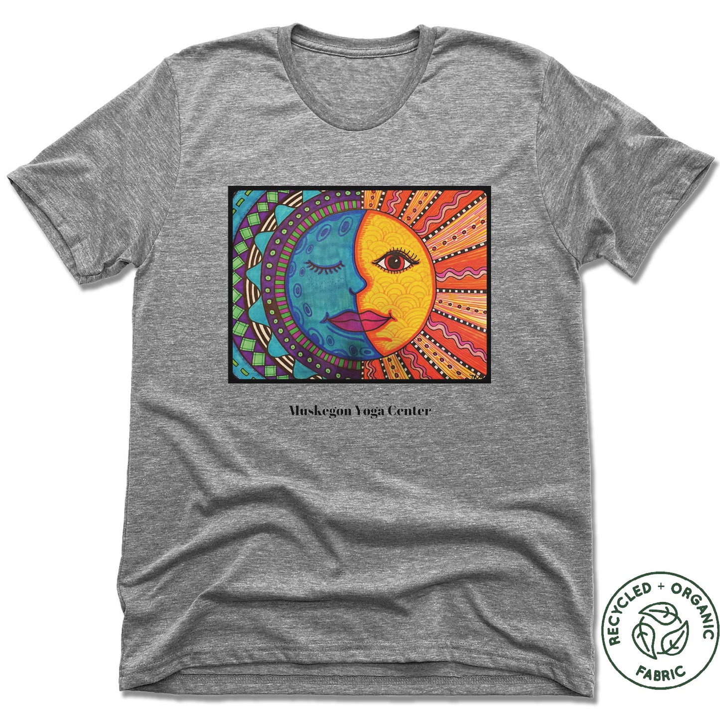 MUSKEGON YOGA | UNISEX GRAY Recycled Tri-Blend | LOGO