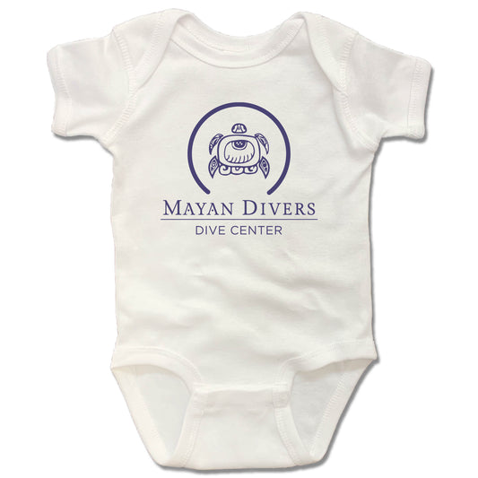 MAYAN DIVERS | WHITE ONESIE | LOGO