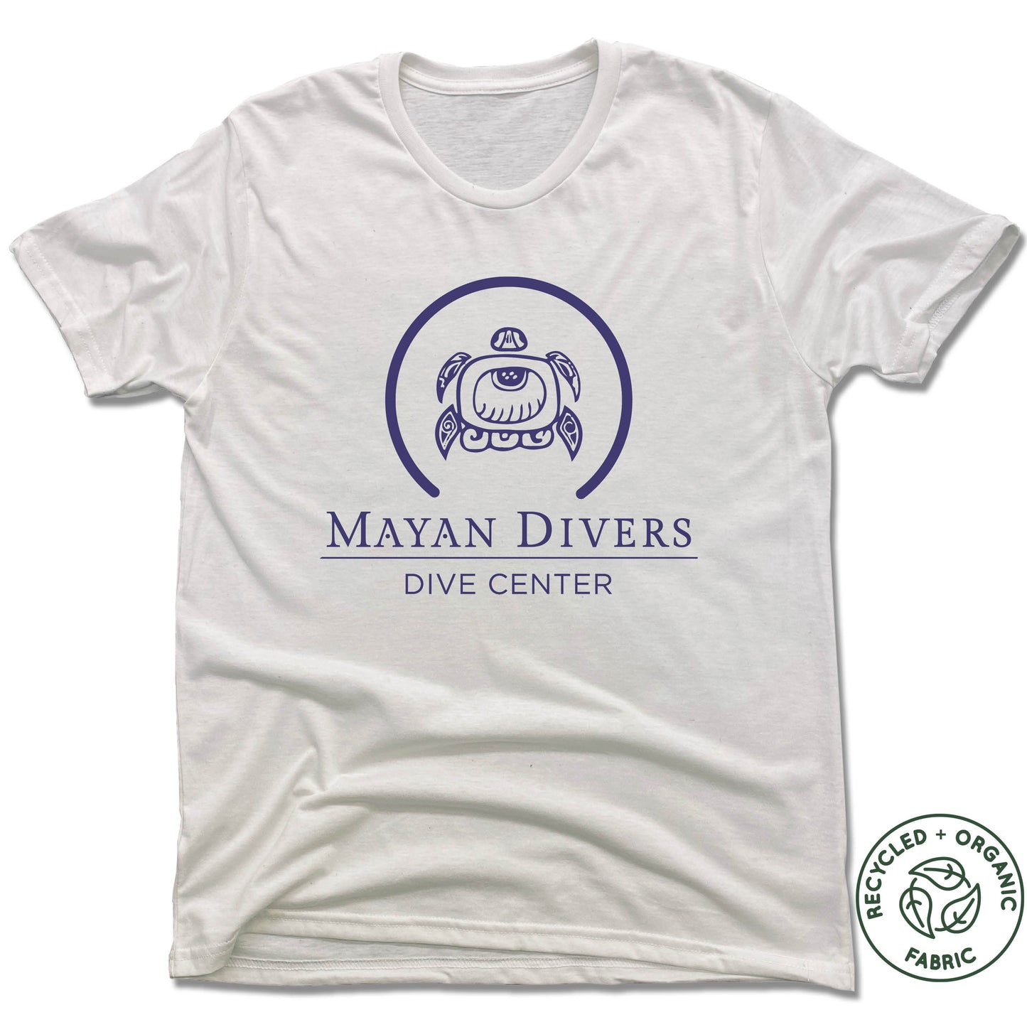 MAYAN DIVERS | UNISEX WHITE Recycled Tri-Blend | LOGO