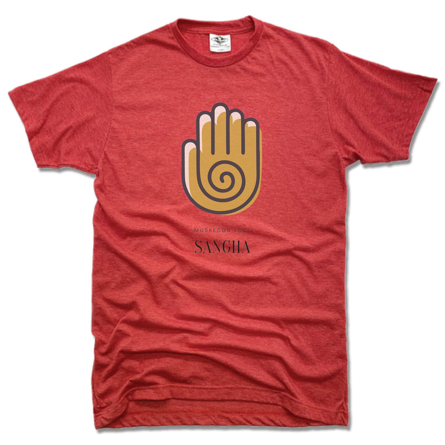 MUSKEGON YOGA | UNISEX RED TEE | SANGHA