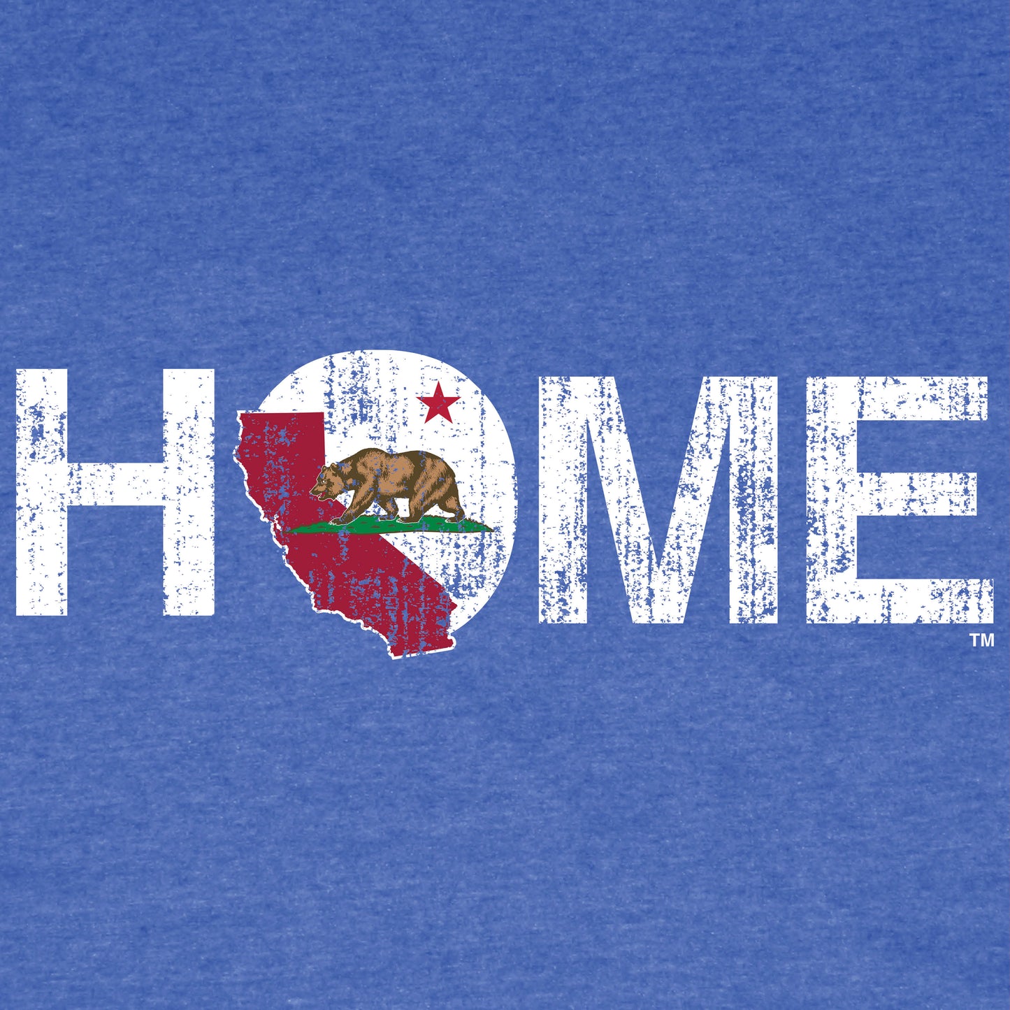 CALIFORNIA HOME TEE - LADIES' V-NECK | BLUE