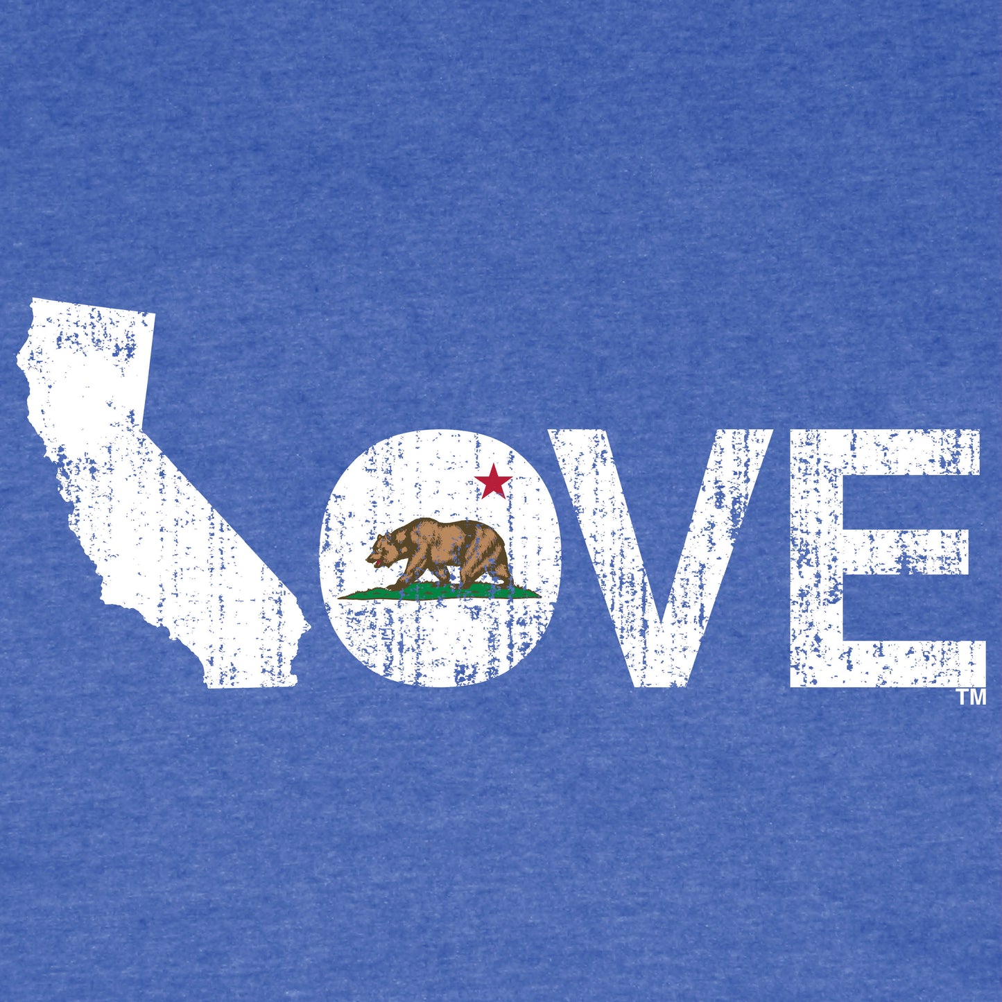 CALIFORNIA LADIES V-NECK BLUE - LOVE | FLAG