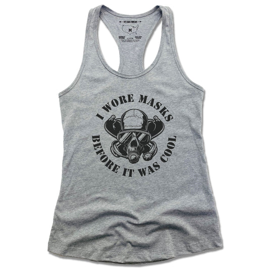 MAYAN DIVERS | LADIES GRAY TANK | I WORE MASKS BEFORE