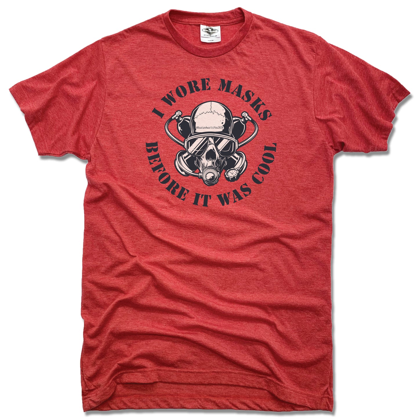 MAYAN DIVERS | UNISEX RED TEE | I WORE MASKS BEFORE