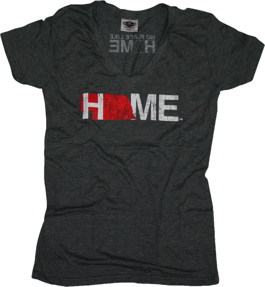 Ladies' Nebraska V-Neck | HOME | Red