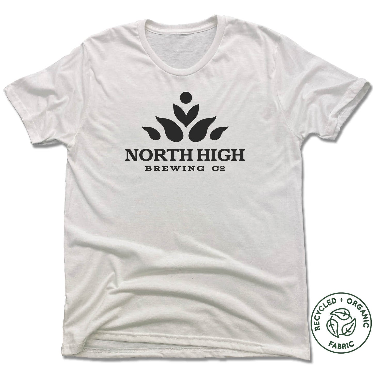 NORTH HIGH BREWING CO | UNISEX White Recycled Tri-Blend | LOGO
